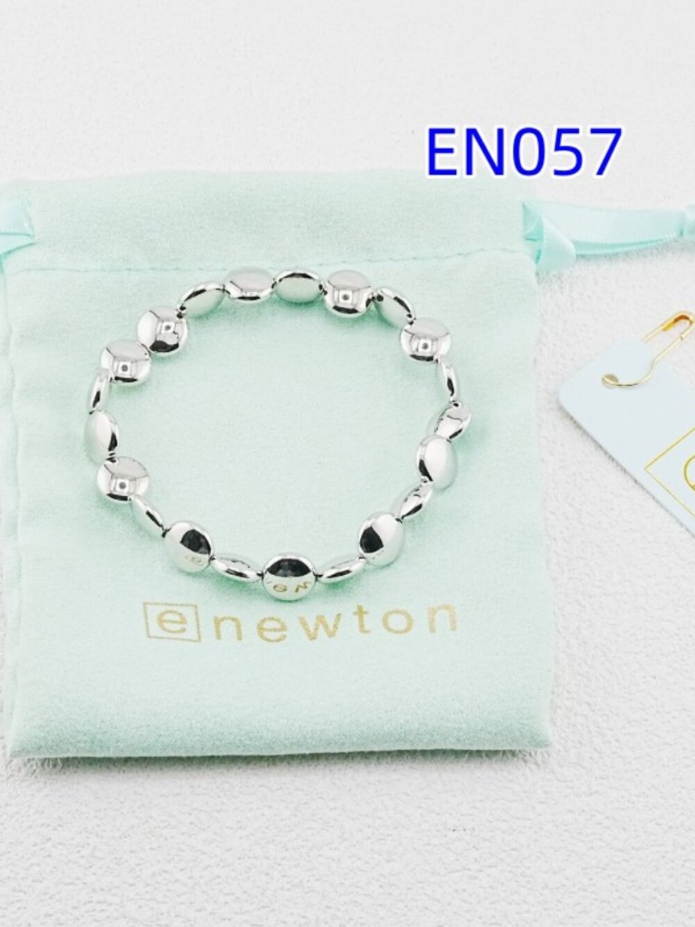 Enewton Platinum Flat Oval Bead Bracelet